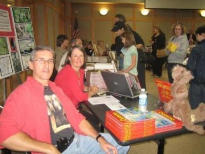 Steve was lucky to share a table with Terri Roberts, author of Big Woods Bird